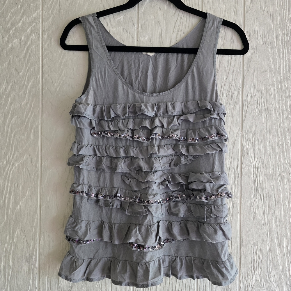 J. Crew Ruffled Tank Top Sz S - Picture 1 of 5
